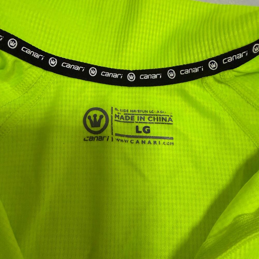 Canari Women’s large cycling jersey yellow bright high visibility biking - Picture 9 of 10